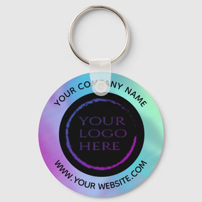 Llavero Tecla del logotipo de la empresa personalizado hol (Anverso)