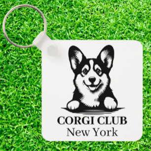 Llavero Tecla del tema del club Personalizado Corgi