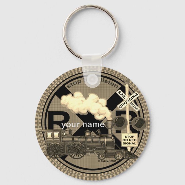 Llavero Tecla del tren antiguo (Anverso)