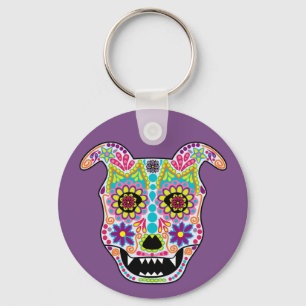 Llavero Tecla Doggy Sugar Skull
