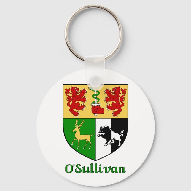 Llavero Tecla Escudo de la familia O'Sullivan (Anverso)