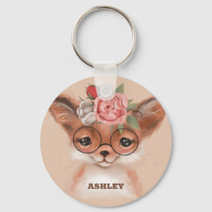 Llavero Tecla Fox with Glasses