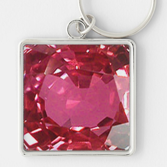 Llavero Tecla Gemstone rosa (Frente)