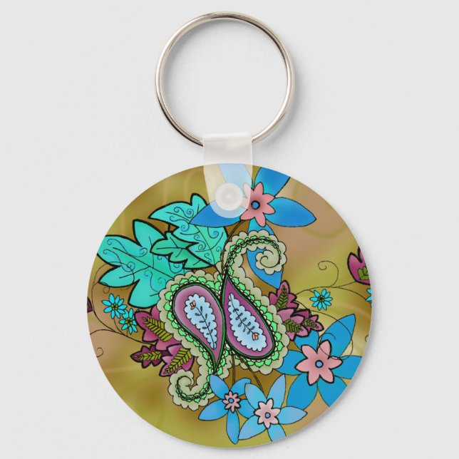 Llavero Tecla Golden Paisley (Anverso)