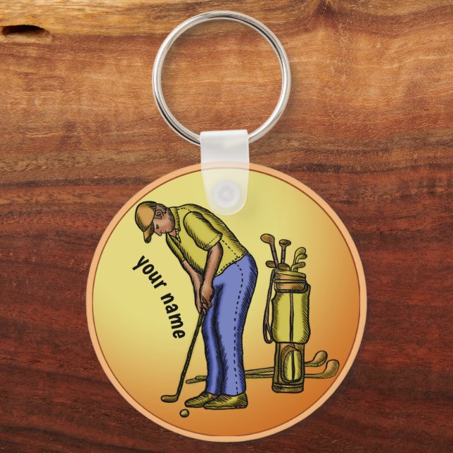 Llavero Tecla Golfer Grandpa (Anverso)