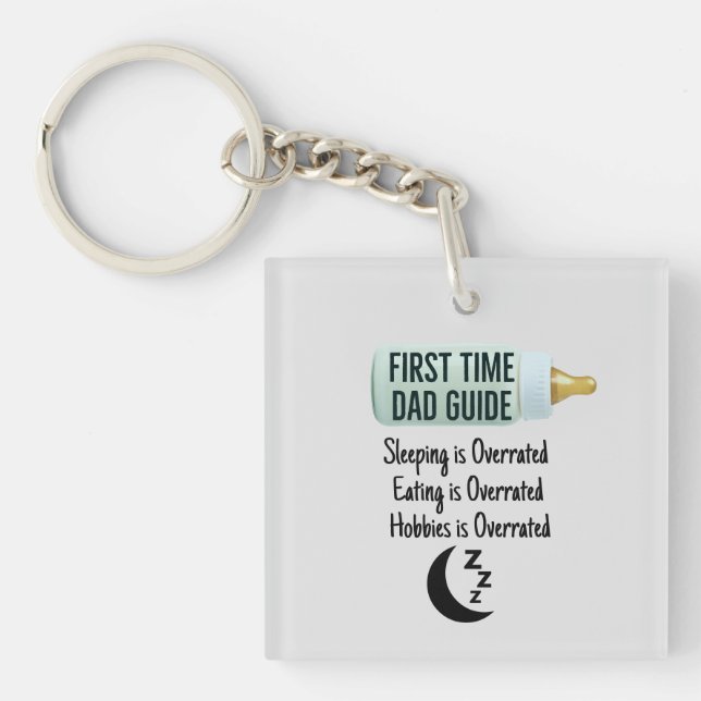 Llavero Tecla guía por primera vez para papá (Frente)