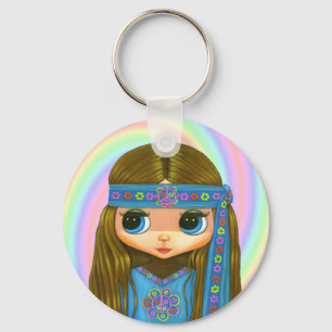 Llavero Tecla Hippie de poder de las flores