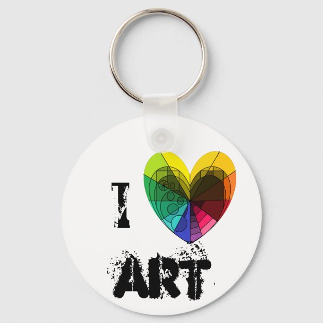Llavero Tecla "I [corazón] Arte" (Anverso)