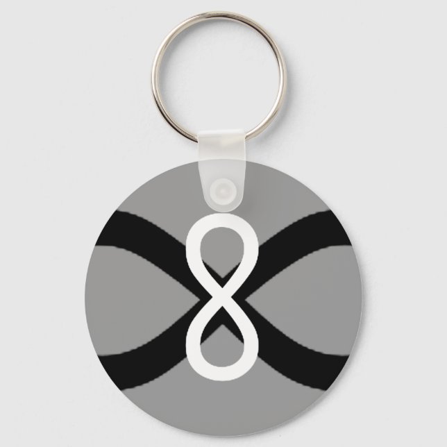 Llavero Tecla Infinity Black&White (Anverso)