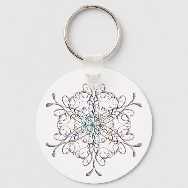 Llavero Tecla irlandesa Snowflake (Anverso)
