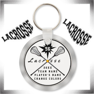 Llavero Tecla Lacrosse personalizada, su TEXTO, COLORES