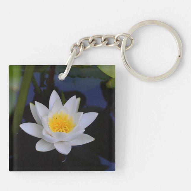Llavero Tecla Lotus blanca (Atrás)