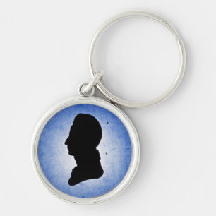 Llavero Tecla "Man Silhouette on Blue"
