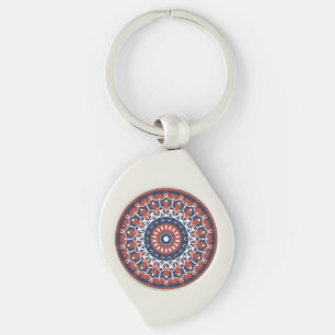 Llavero Tecla metalizado de diseño de Mandala