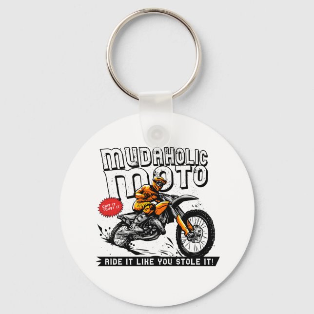 Llavero Tecla Motocross Moto Dirt Moto Dirt Bike Motocross (Anverso)
