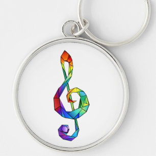 Llavero Tecla musical arcoiris tremendo clef