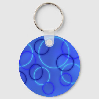 Llavero Tecla Neon Blu Bubble