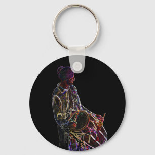 Llavero Tecla Neon Glow Dhol Drummer