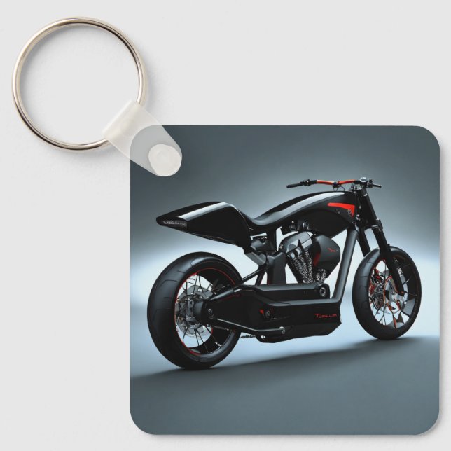 Llavero Tecla para bicicleta negra (Anverso)