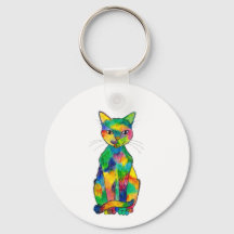 Tecla para gatos arco iris