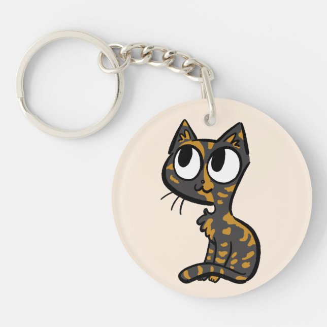 Llavero Tecla para gatos Tortoiseshell (Frente)