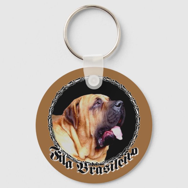 Llavero Tecla para perro de Fila Brasileiro (Anverso)