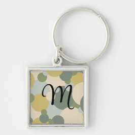 Llavero Tecla personalizada de moléculas de color verde am