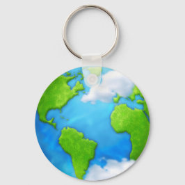 Llavero Tecla Planet Earth y nubes