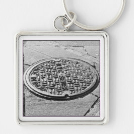 Llavero Tecla Premium de la tapa del alcantarillado de NYC