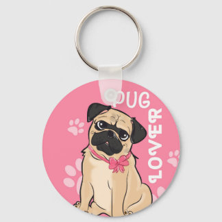 Llavero Tecla Pug Lover