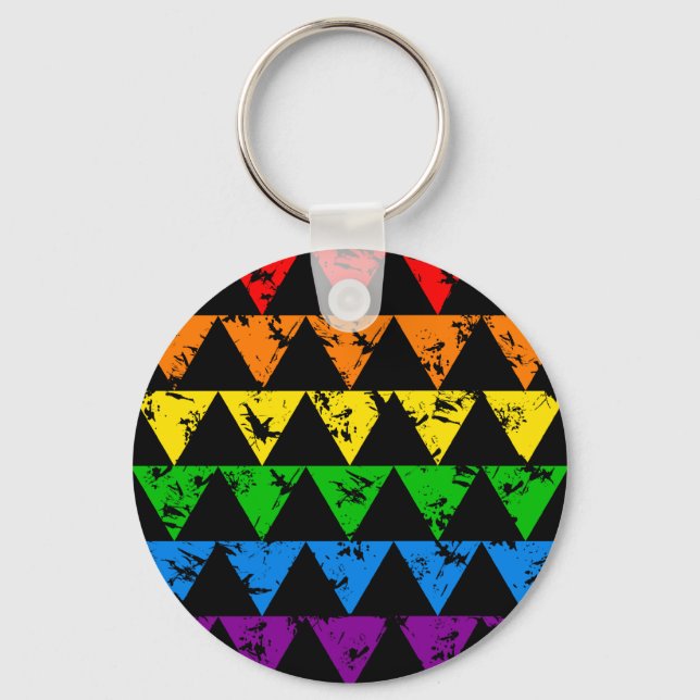 Llavero Tecla Rainbow Triangles (Anverso)