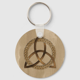 Llavero Tecla redonda del Knot del Triquetra Celta Trinity