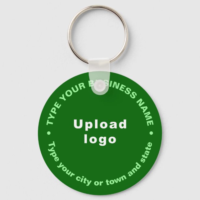 Llavero Tecla redonda verde de marca comercial (Anverso)