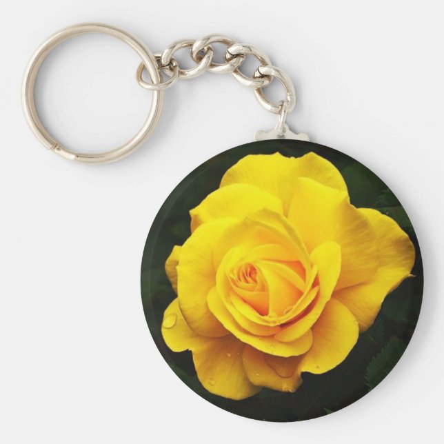 Llavero Tecla rosa amarilla (Frente)