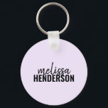 Llavero Tecla sencilla de nombre de guión de pincel modern<br><div class="desc">Guión de pincel moderno combinado con letra sans serif negrita.</div>