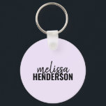 Llavero Tecla sencilla de nombre de guión de pincel modern<br><div class="desc">Guión de pincel moderno combinado con letra sans serif negrita.</div>
