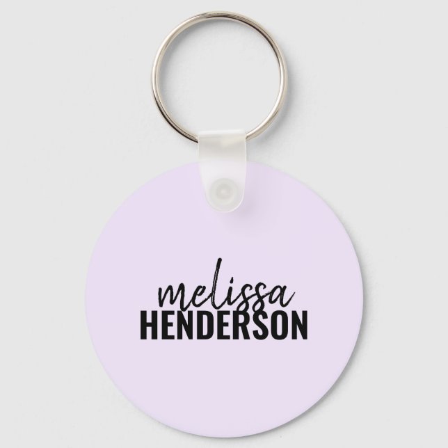 Llavero Tecla sencilla de nombre de guión de pincel modern (Anverso)