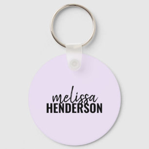 Llavero Tecla simple nombre de script de pincel moderno