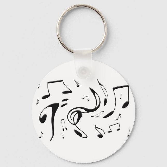 Llavero Tecla Twisting Musical Notes (Anverso)