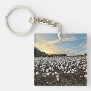 Llavero Teclado acrílico de campos de algodón