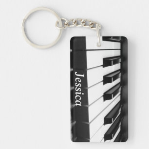 Llavero Teclado Clásico de Negro y Blanco