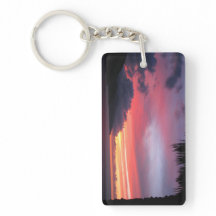 teclado de atardecer tropical