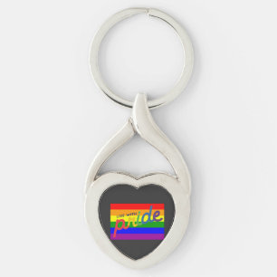 Llavero teclado de bandera arco iris de orgullo