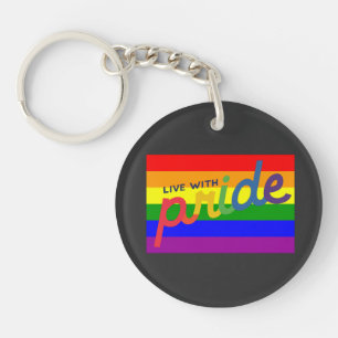 Llavero teclado de bandera arco iris de orgullo