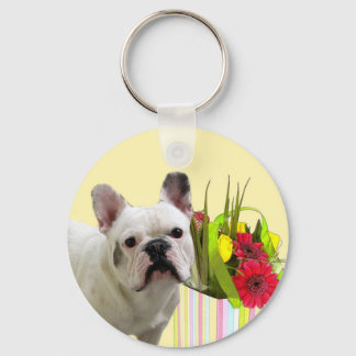 Llavero Teclado de Bulldog francés de Pascua