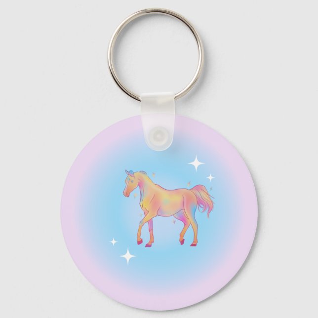 Llavero teclado de caballo arco iris (Anverso)