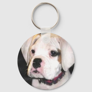 Llavero Teclado de cachorro blanco