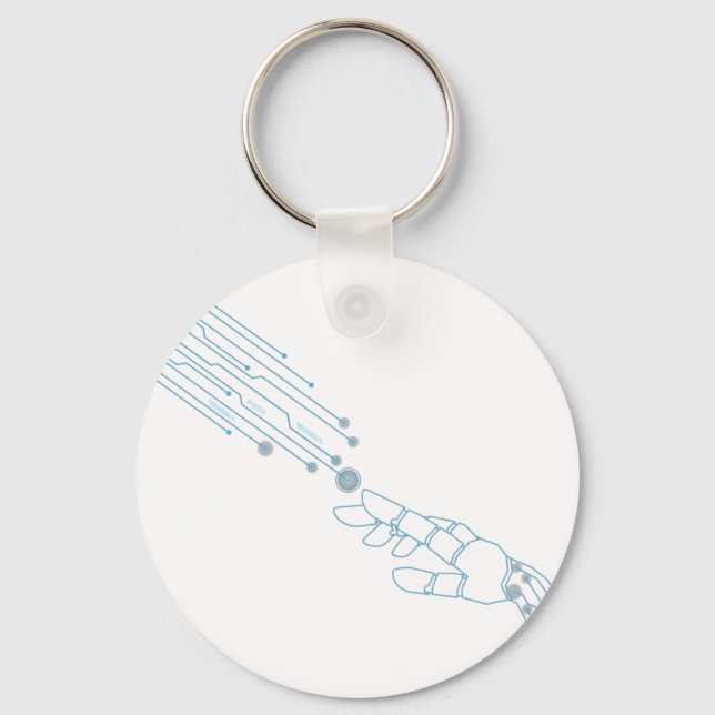 Llavero teclado de diseño de robots muy moderno (Anverso)