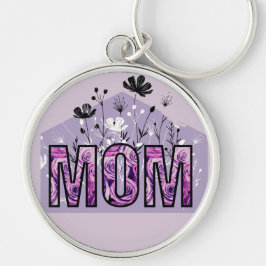 Llavero Teclado de flores de mamá
