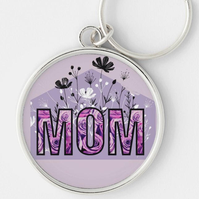Llavero Teclado de flores de mamá (Frente)